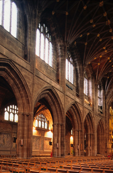 Interior, nave, north wall