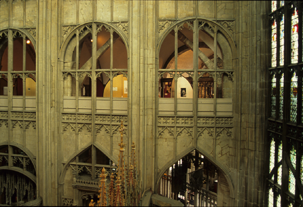 Interior, north choir wall, detail