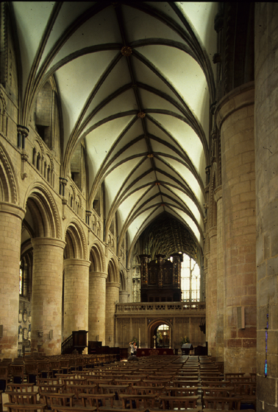 Interior, nave from west