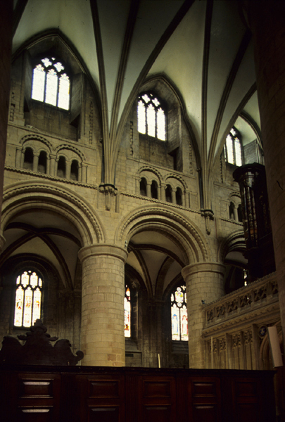 Interior, north wall of nave