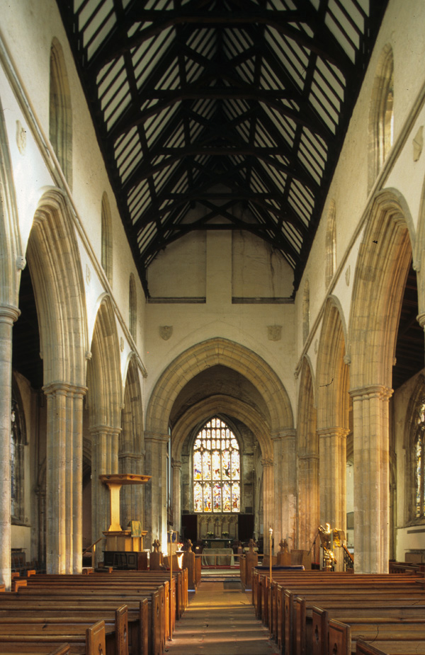 Interior, nave from west