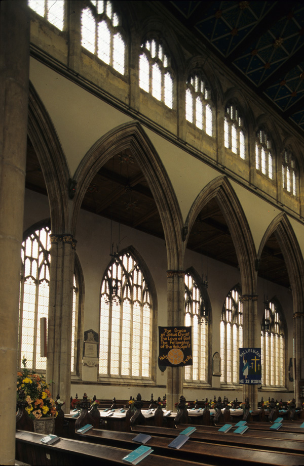 Interior, nave, north  wall