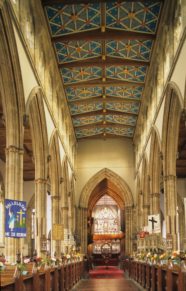 Interior, nave from west