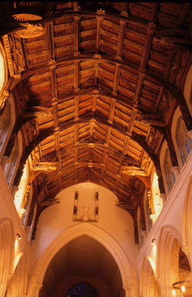 Interior, nave, ceiling