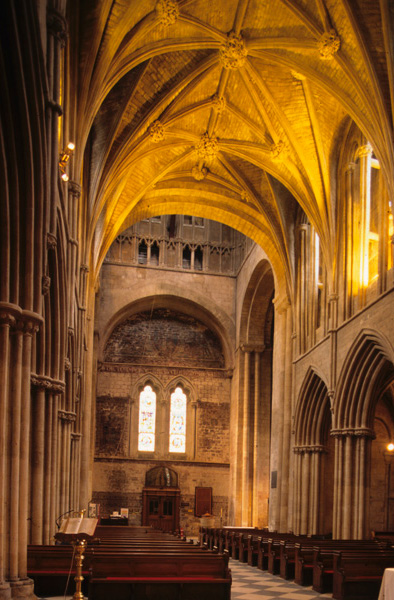Interior, nave from east