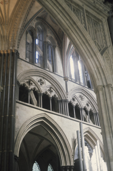 Interior, tower, buttress