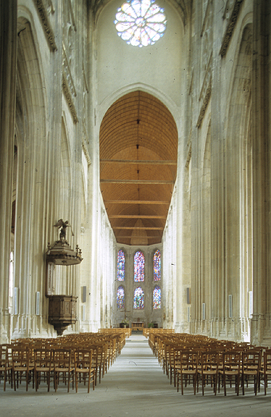 Interior, nave from west