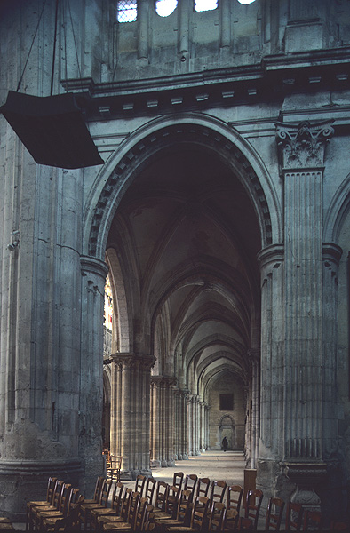 Interior, north aisle of nave, from east