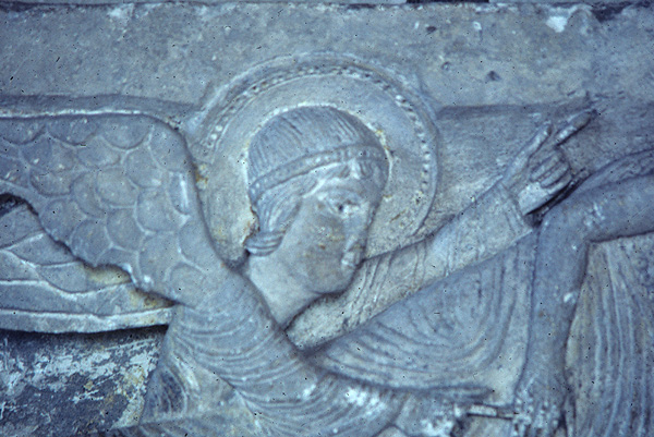 Exterior, magi, detail of angel