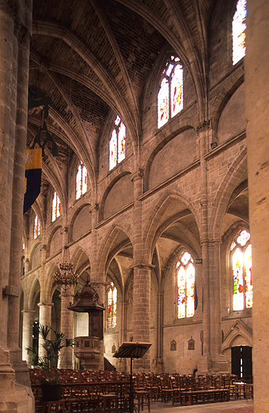Interior, north wall, from east