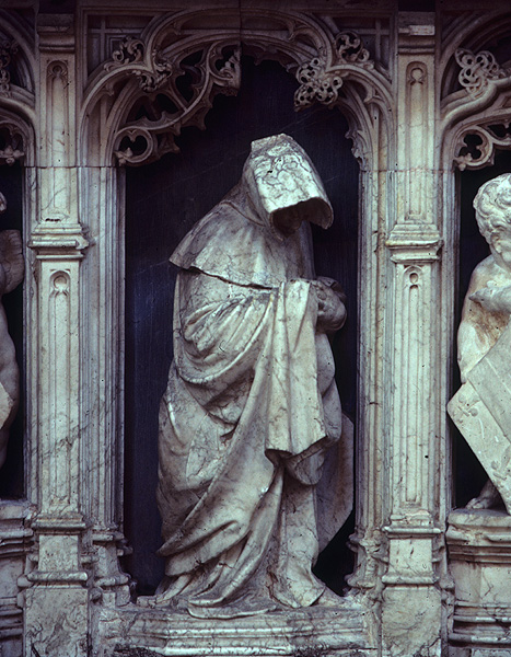 Interior, mourner from tomb of Margaret of Bourbon