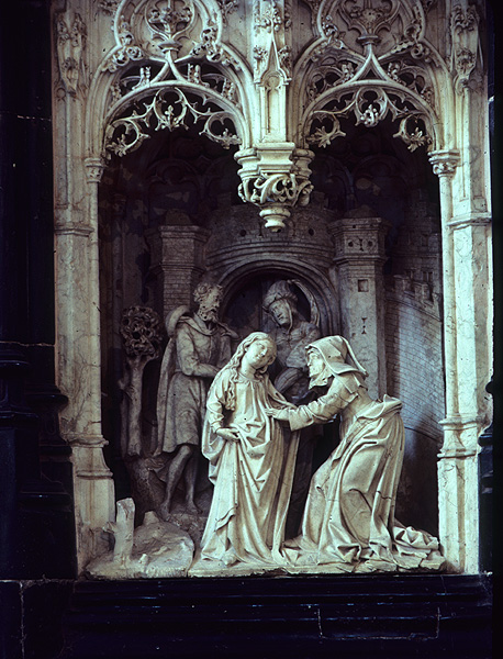 Interior, visitation, retable