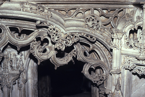 Interior, detail of tomb