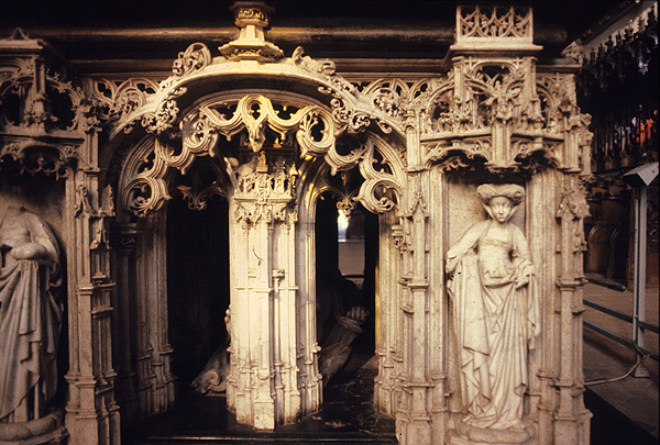 Interior, detail of tomb