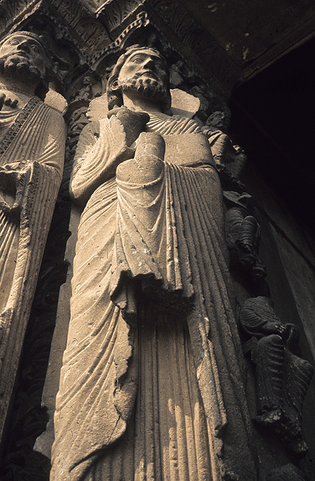 Exterior, close up of sculpture