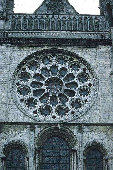 Exterior, the west rose