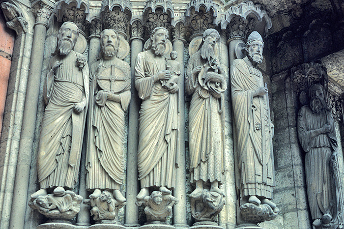 Exterior, right side jamb, prophets