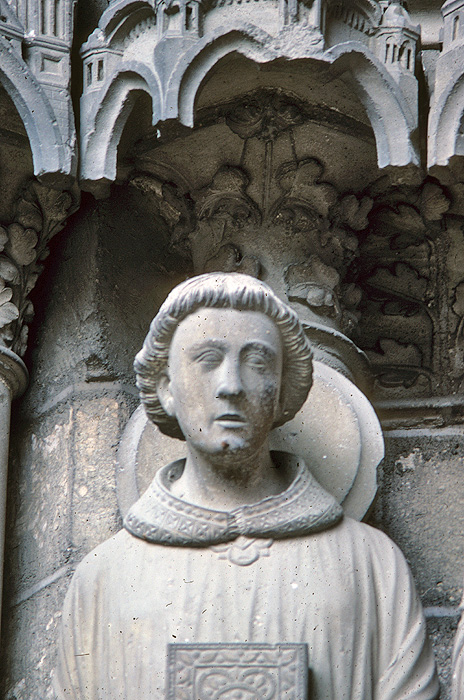 Exterior, west bay, left side, St. Lawrence