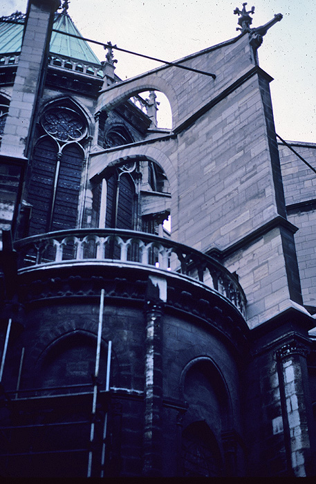 Exterior, apse, buttress