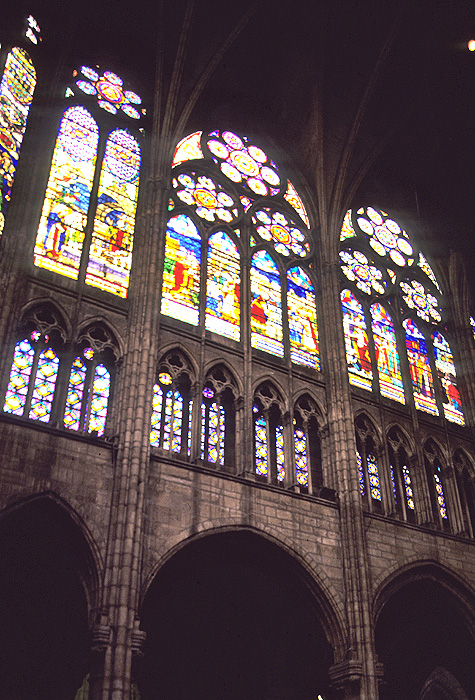 Interior, clerestory glass