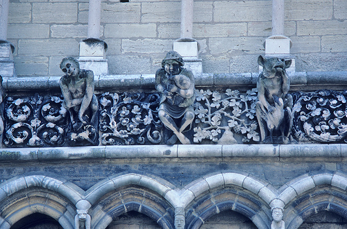 Exterior, facade, gargoyles