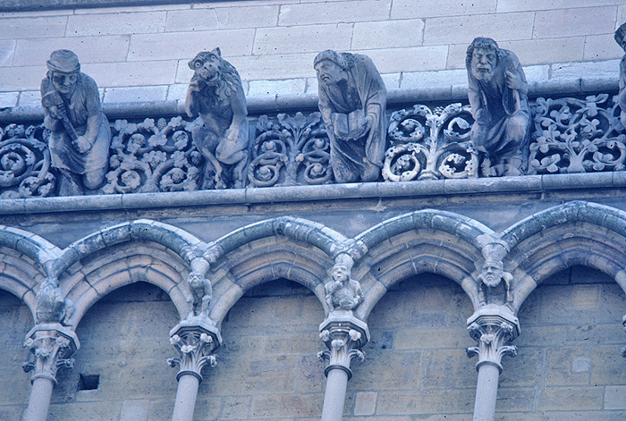 Exterior, facade, gargoyles