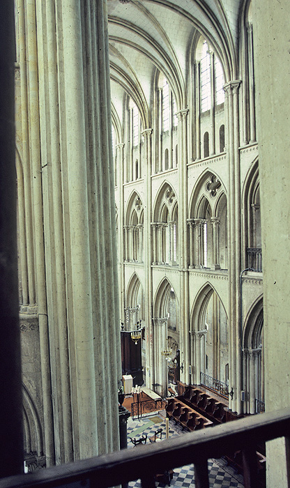 Interior, crossing, from triforium