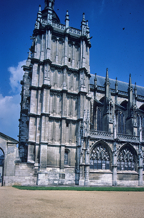 Exterior of west end, from south
