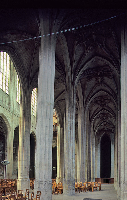 Interior, nave, north aisle from east