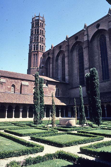 Exterior, tower from cloister