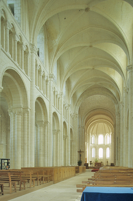 Interior, nave, from west