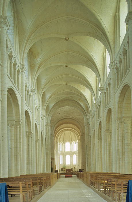 Interior, nave, from west