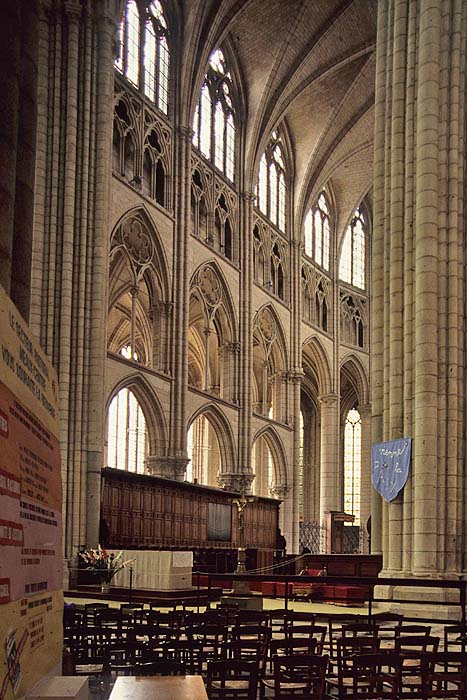 Interior, choir, north wall