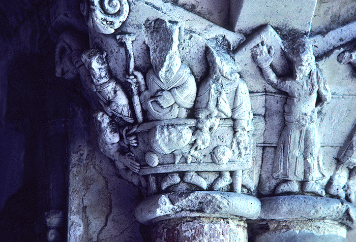 Exterior, cloisters, capital