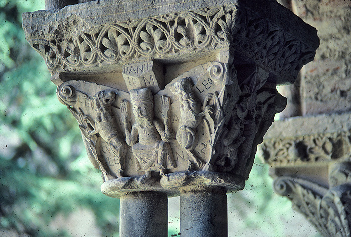 Exterior, cloister, capital