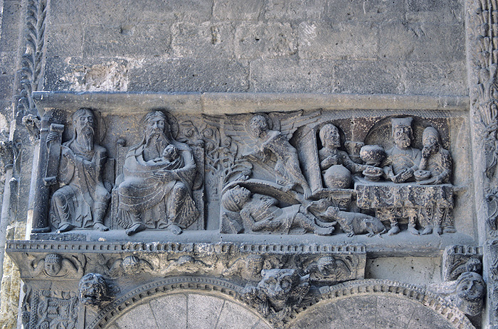 Exterior, south door, detail