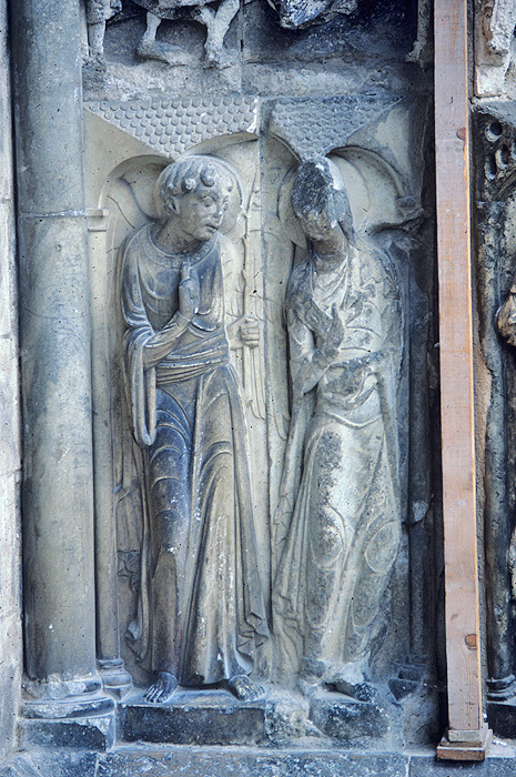 Exterior, south door, detail right