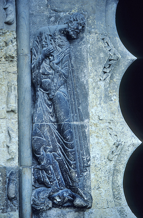 Exterior, south door, detail, St. Peter