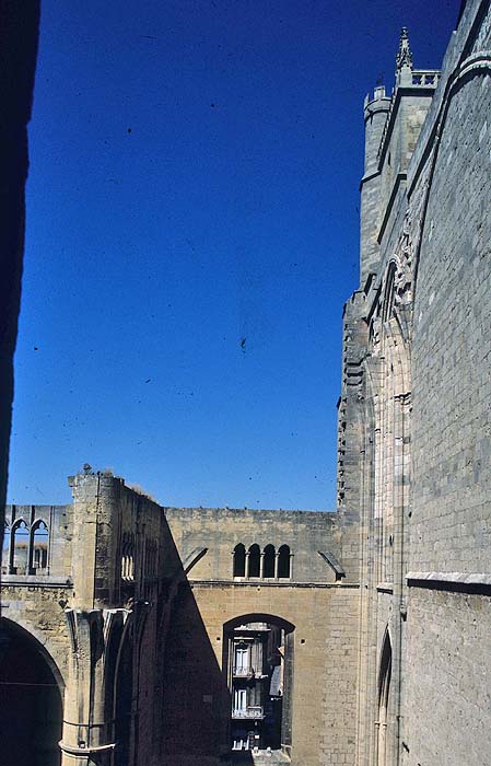 Exterior, unfinished nave from roof