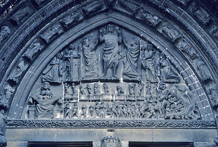 Exterior, south transept, tympanum