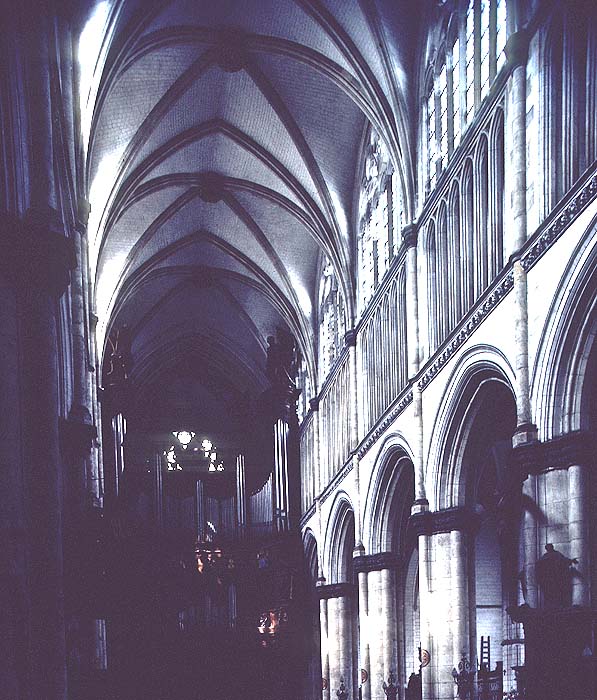 Interior, nave from east