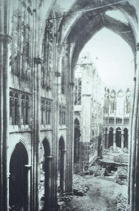 Exterior, war damage