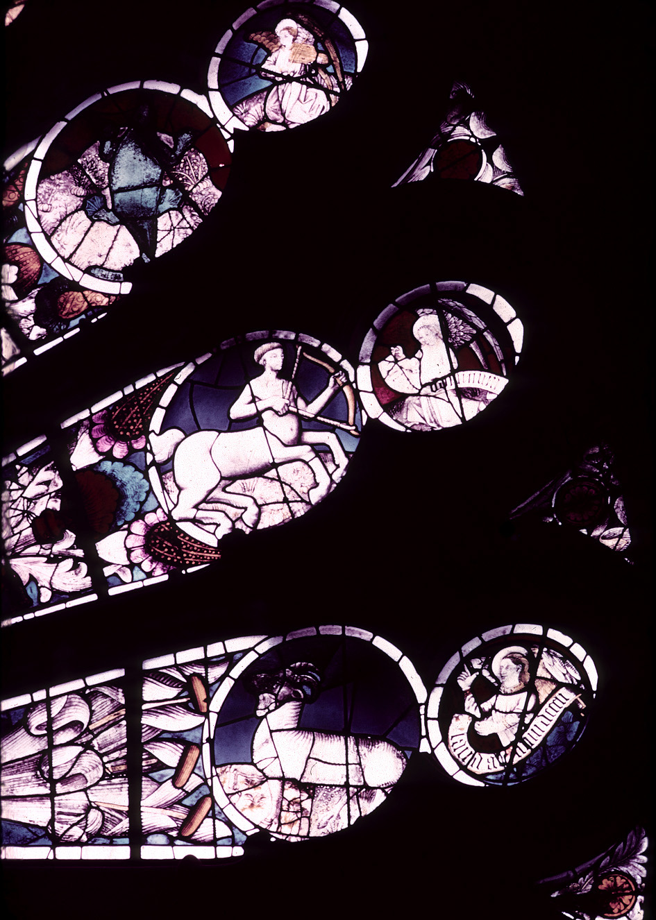 Transept, south, rose, detail