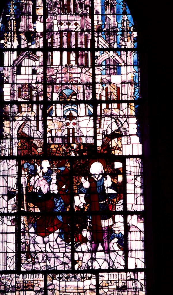 Transept, north, west wall, detail