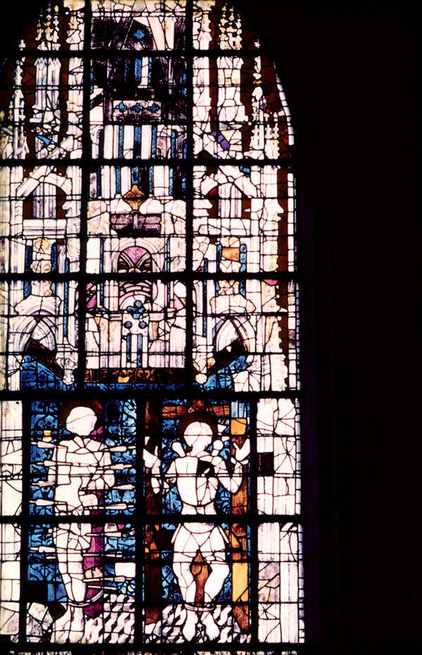 Transept, north, west wall, detail