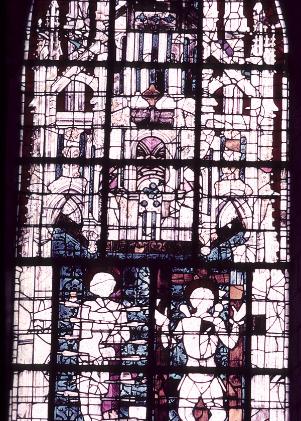 Transept, north, west wall, detail