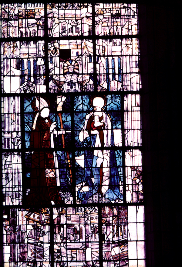 Transept, north, west wall, detail