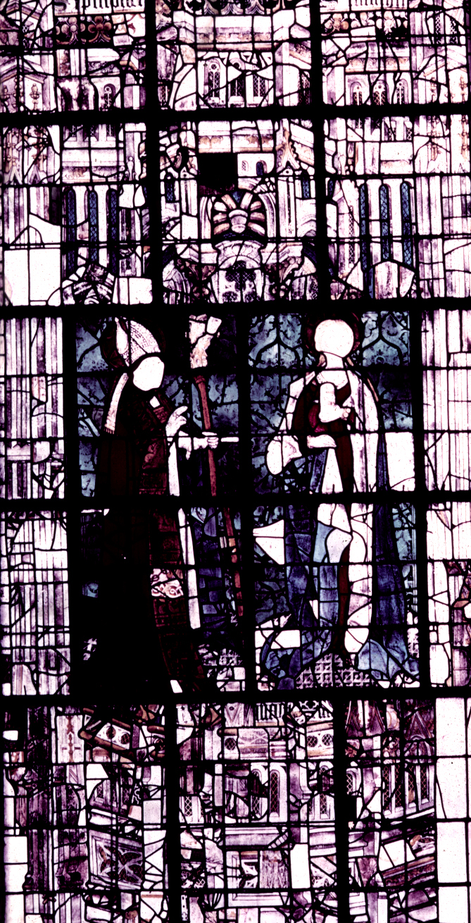 Transept, north, west wall, detail