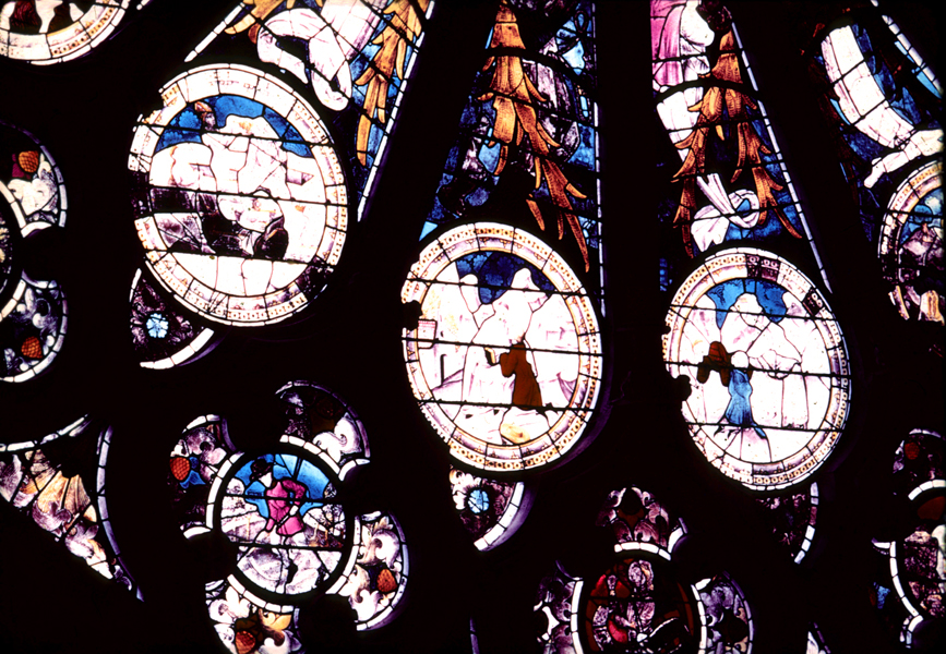 Transept, north, rose, detail