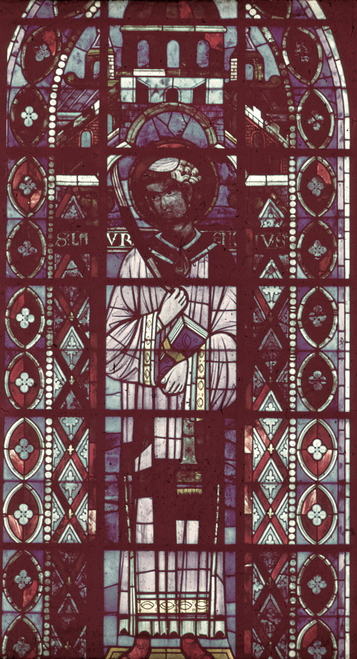 Choir, southeast wall, clerestory, detail
